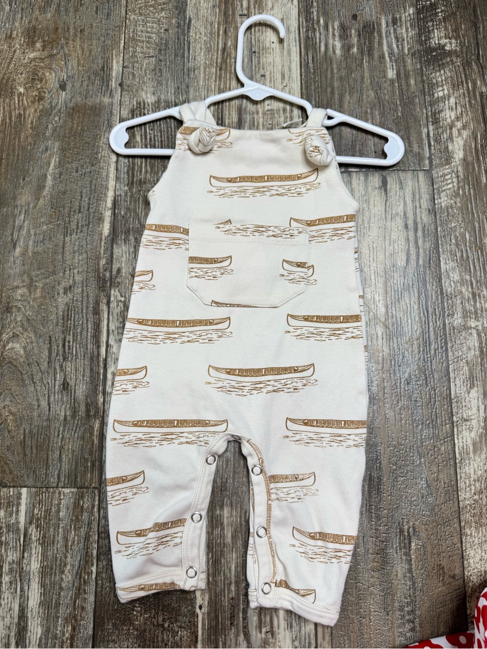 kate quinn Cream Romper with Tan Canoe Print
